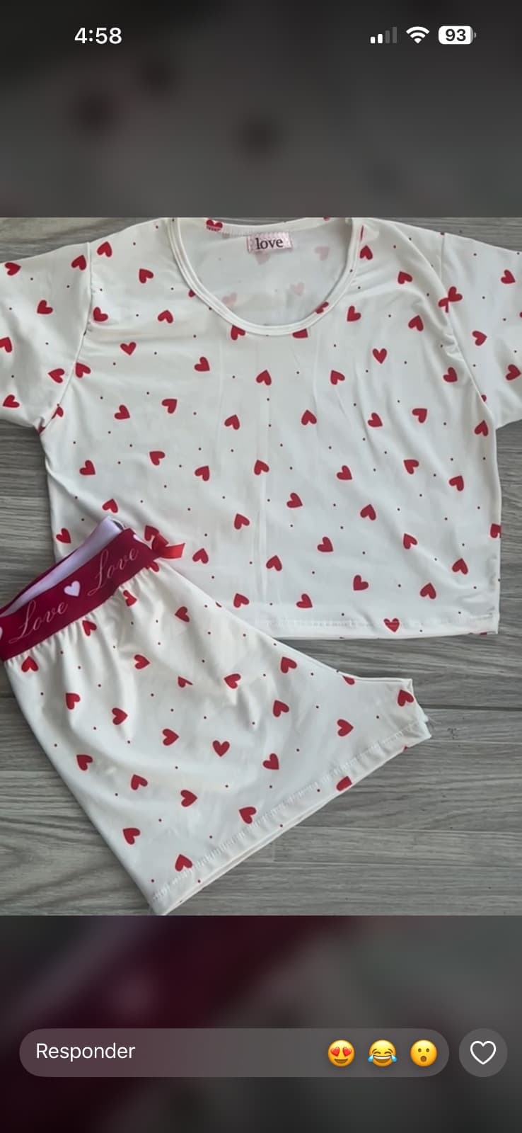 SHORT MANGA CUELLO REDONDO CORAZONES