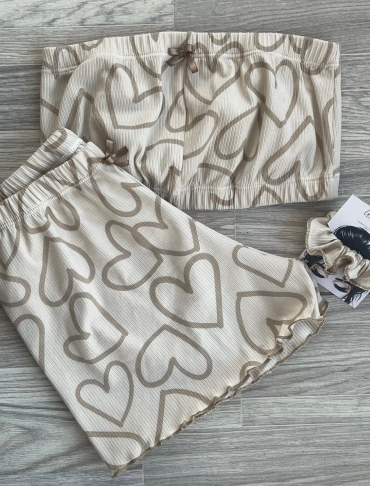 ESTRAPLE CORAZONES BEIGE